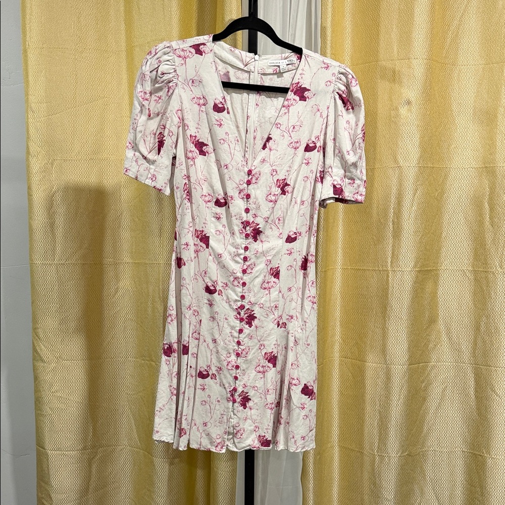 Chic Floral Button-Down Mini Dress